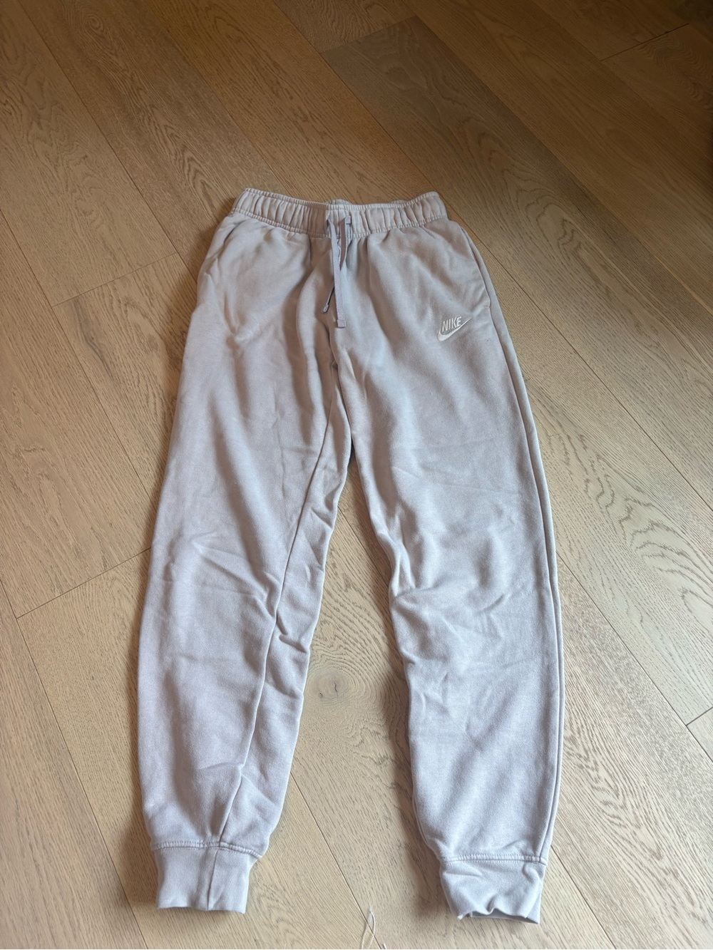Nike Women's Light Purple Straight-Leg Sweatpants with White Swoosh